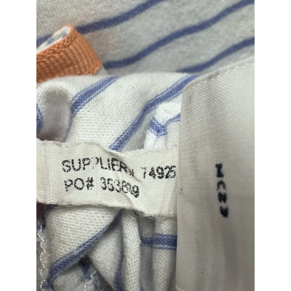 Polo Golf Ralph Lauren XL White Blue Striped‎ Pima Cotton Polo Shirt Mens